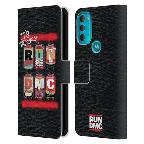 Run-D.M.C. Key Art Spray Cans Leather Book Wallet Case Cover For Motorola Moto G71 5G