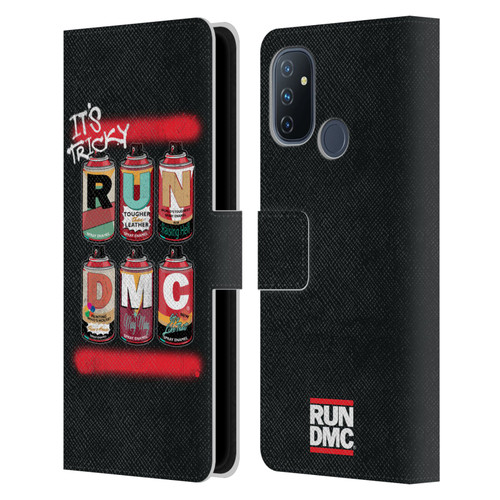 Run-D.M.C. Key Art Spray Cans Leather Book Wallet Case Cover For OnePlus Nord N100