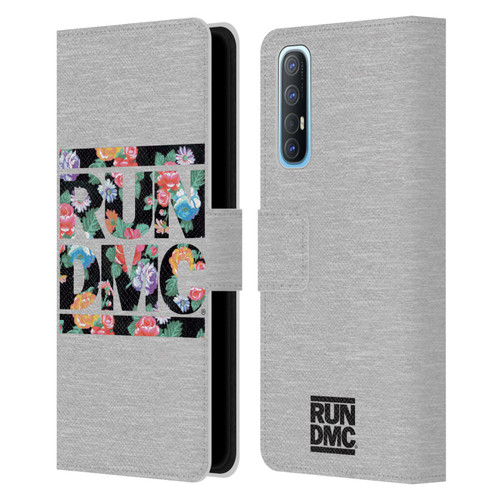 Run-D.M.C. Key Art Floral Leather Book Wallet Case Cover For OPPO Find X2 Neo 5G