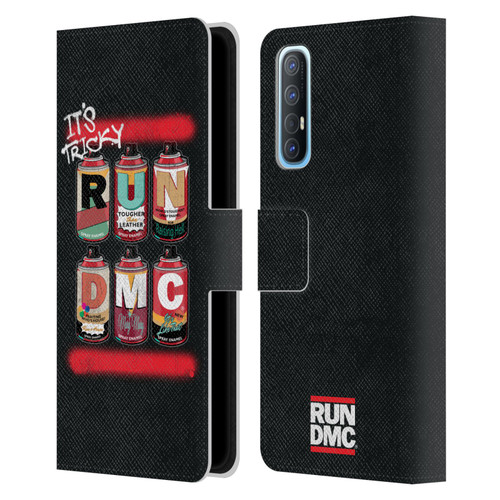Run-D.M.C. Key Art Spray Cans Leather Book Wallet Case Cover For OPPO Find X2 Neo 5G