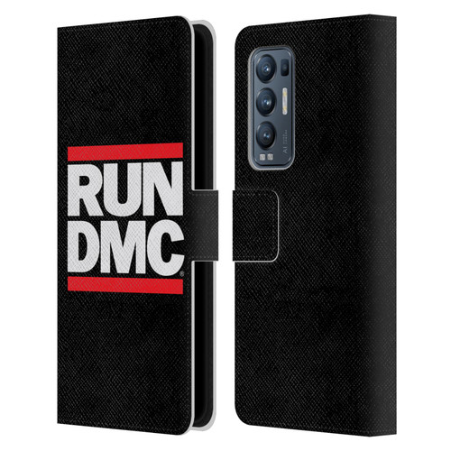 Run-D.M.C. Key Art Logo Leather Book Wallet Case Cover For OPPO Find X3 Neo / Reno5 Pro+ 5G