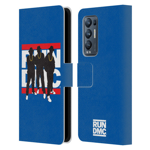 Run-D.M.C. Key Art Silhouette Leather Book Wallet Case Cover For OPPO Find X3 Neo / Reno5 Pro+ 5G