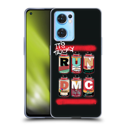 Run-D.M.C. Key Art Spray Cans Soft Gel Case for OPPO Reno7 5G / Find X5 Lite