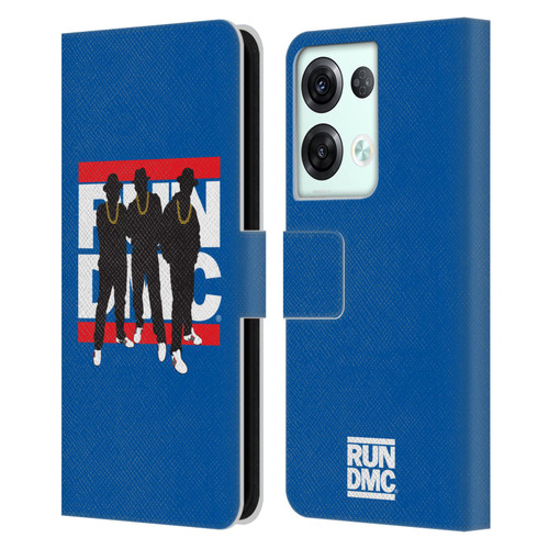 Run-D.M.C. Key Art Silhouette Leather Book Wallet Case Cover For OPPO Reno8 Pro