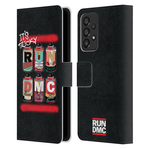 Run-D.M.C. Key Art Spray Cans Leather Book Wallet Case Cover For Samsung Galaxy A33 5G (2022)