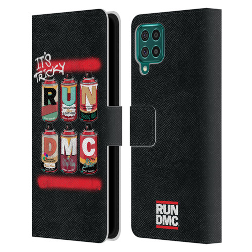 Run-D.M.C. Key Art Spray Cans Leather Book Wallet Case Cover For Samsung Galaxy F62 (2021)