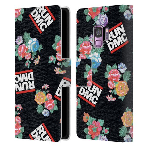 Run-D.M.C. Key Art Pattern Leather Book Wallet Case Cover For Samsung Galaxy S9