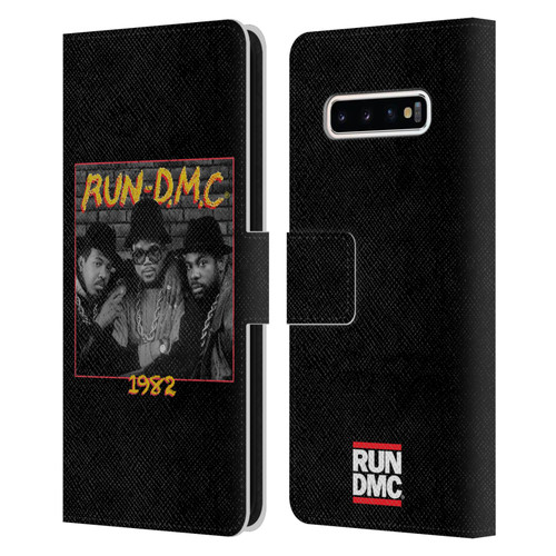 Run-D.M.C. Key Art Photo 1982 Leather Book Wallet Case Cover For Samsung Galaxy S10+ / S10 Plus