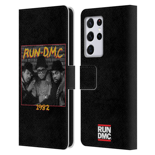 Run-D.M.C. Key Art Photo 1982 Leather Book Wallet Case Cover For Samsung Galaxy S21 Ultra 5G