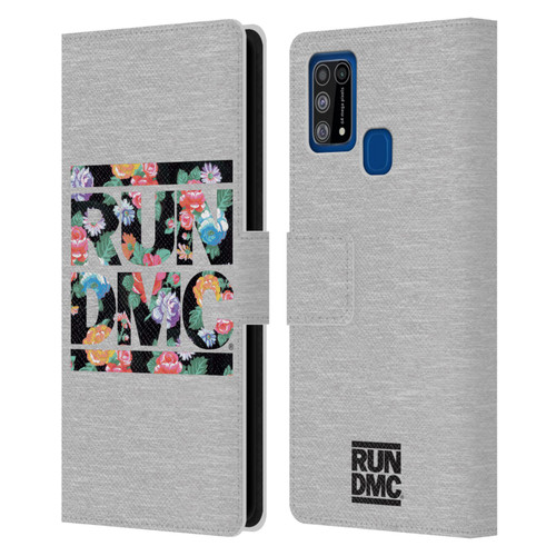 Run-D.M.C. Key Art Floral Leather Book Wallet Case Cover For Samsung Galaxy M31 (2020)