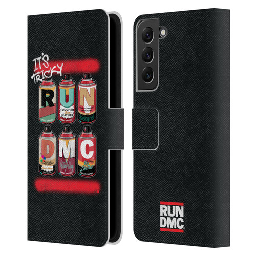Run-D.M.C. Key Art Spray Cans Leather Book Wallet Case Cover For Samsung Galaxy S22+ 5G