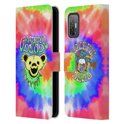 Grateful Dead Trends Bear Tie Dye Leather Book Wallet Case Cover For HTC Desire 21 Pro 5G