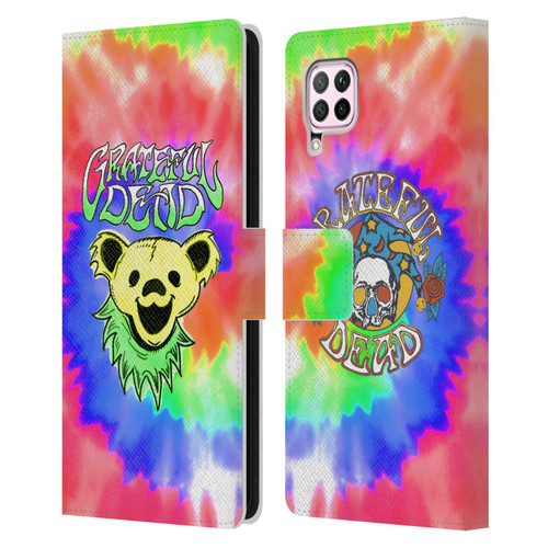Grateful Dead Trends Bear Tie Dye Leather Book Wallet Case Cover For Huawei Nova 6 SE / P40 Lite
