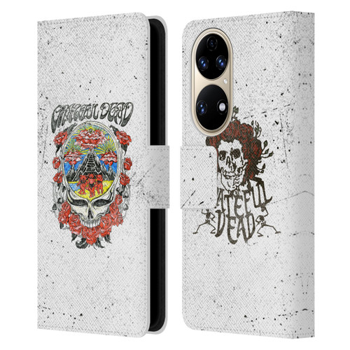 Grateful Dead Trends Rose Leather Book Wallet Case Cover For Huawei P50