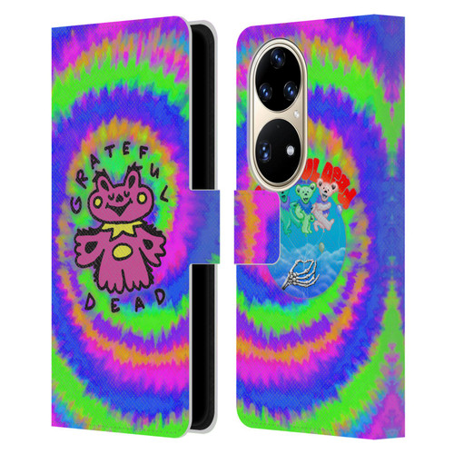 Grateful Dead Trends Dancing Bear Colorful Leather Book Wallet Case Cover For Huawei P50 Pro