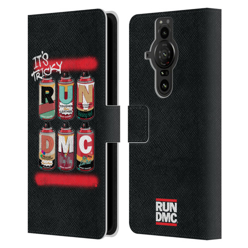 Run-D.M.C. Key Art Spray Cans Leather Book Wallet Case Cover For Sony Xperia Pro-I