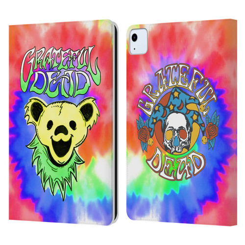Grateful Dead Trends Bear Tie Dye Leather Book Wallet Case Cover For Apple iPad Air 2020 / 2022