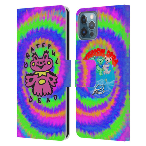 Grateful Dead Trends Dancing Bear Colorful Leather Book Wallet Case Cover For Apple iPhone 12 / iPhone 12 Pro