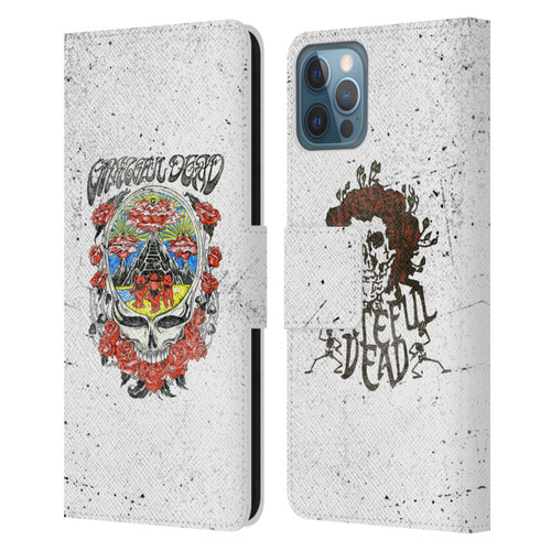 Grateful Dead Trends Rose Leather Book Wallet Case Cover For Apple iPhone 12 / iPhone 12 Pro
