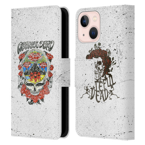 Grateful Dead Trends Rose Leather Book Wallet Case Cover For Apple iPhone 13 Mini