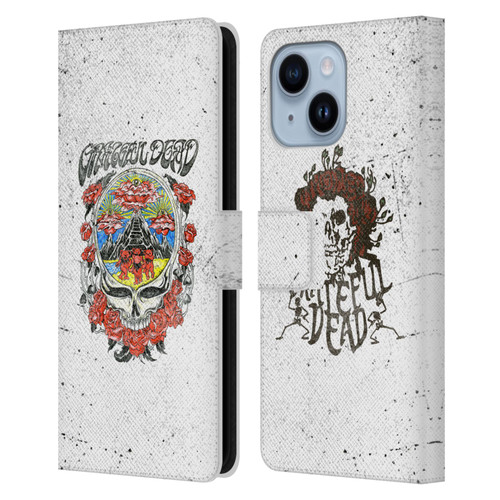 Grateful Dead Trends Rose Leather Book Wallet Case Cover For Apple iPhone 14 Plus
