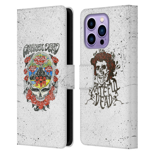 Grateful Dead Trends Rose Leather Book Wallet Case Cover For Apple iPhone 14 Pro Max