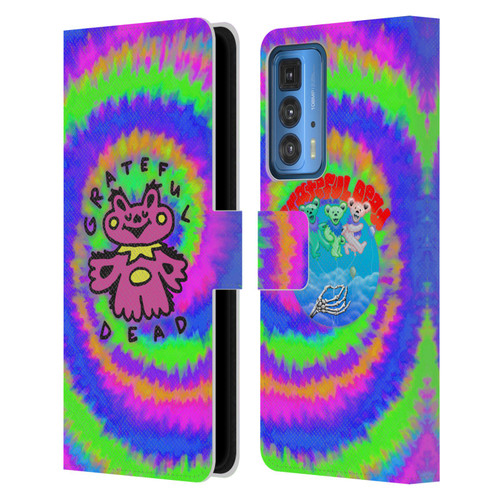Grateful Dead Trends Dancing Bear Colorful Leather Book Wallet Case Cover For Motorola Edge 20 Pro