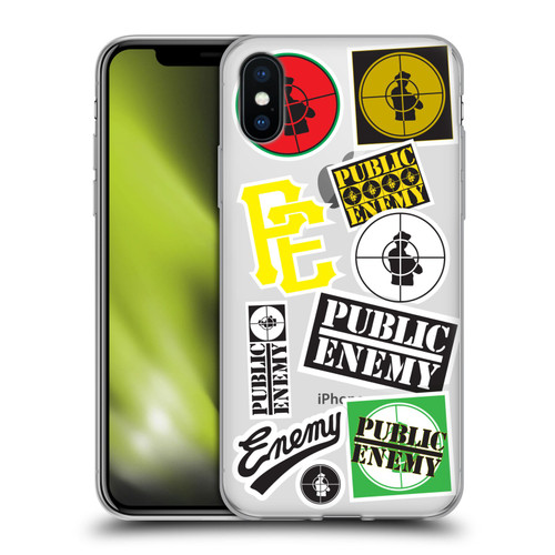 Public Enemy Graphics Collage Soft Gel Case for Apple iPhone X / iPhone XS