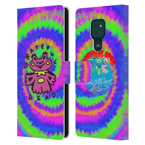 Grateful Dead Trends Dancing Bear Colorful Leather Book Wallet Case Cover For Motorola Moto G9 Play