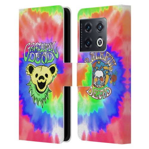 Grateful Dead Trends Bear Tie Dye Leather Book Wallet Case Cover For OnePlus 10 Pro