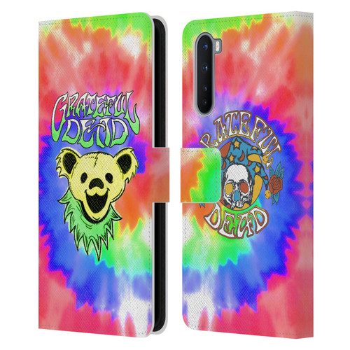 Grateful Dead Trends Bear Tie Dye Leather Book Wallet Case Cover For OnePlus Nord 5G