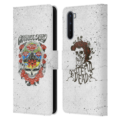 Grateful Dead Trends Rose Leather Book Wallet Case Cover For OnePlus Nord 5G