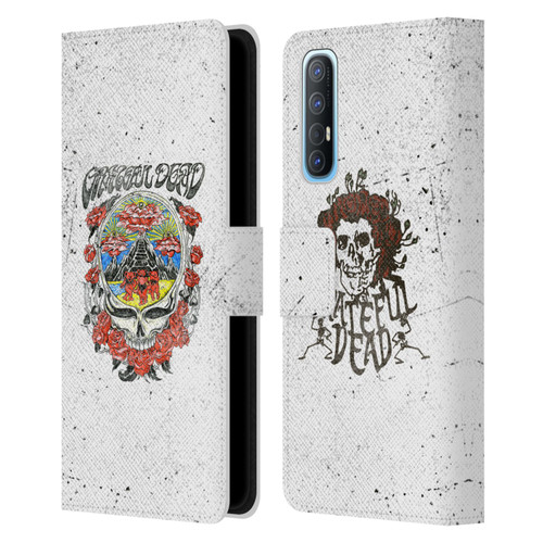 Grateful Dead Trends Rose Leather Book Wallet Case Cover For OPPO Find X2 Neo 5G