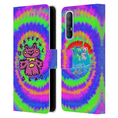 Grateful Dead Trends Dancing Bear Colorful Leather Book Wallet Case Cover For OPPO Find X2 Neo 5G