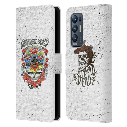 Grateful Dead Trends Rose Leather Book Wallet Case Cover For OPPO Find X3 Neo / Reno5 Pro+ 5G