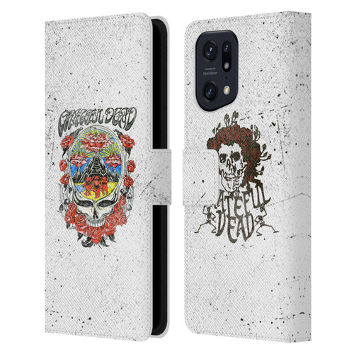 Grateful Dead Trends Rose Leather Book Wallet Case Cover For OPPO Find X5