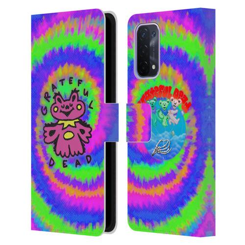 Grateful Dead Trends Dancing Bear Colorful Leather Book Wallet Case Cover For OPPO A54 5G
