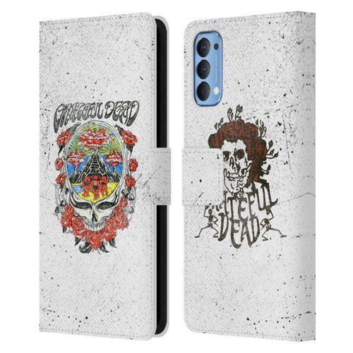 Grateful Dead Trends Rose Leather Book Wallet Case Cover For OPPO Reno 4 5G