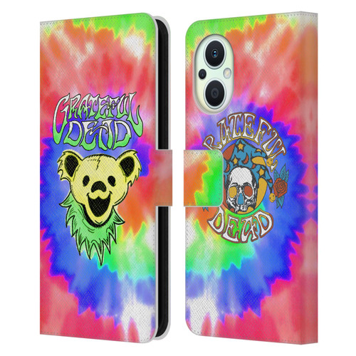 Grateful Dead Trends Bear Tie Dye Leather Book Wallet Case Cover For OPPO Reno8 Lite