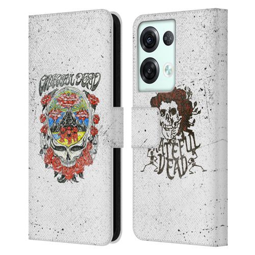 Grateful Dead Trends Rose Leather Book Wallet Case Cover For OPPO Reno8 Pro