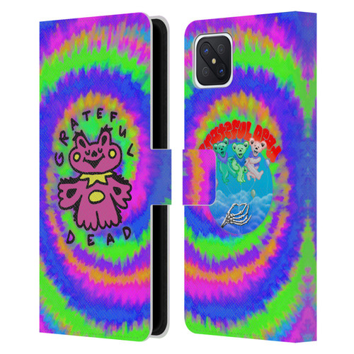 Grateful Dead Trends Dancing Bear Colorful Leather Book Wallet Case Cover For OPPO Reno4 Z 5G