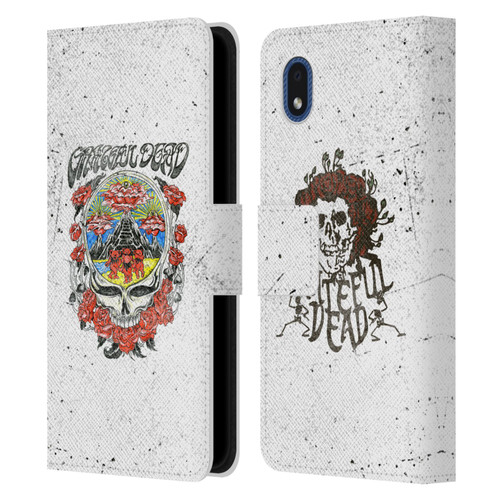 Grateful Dead Trends Rose Leather Book Wallet Case Cover For Samsung Galaxy A01 Core (2020)