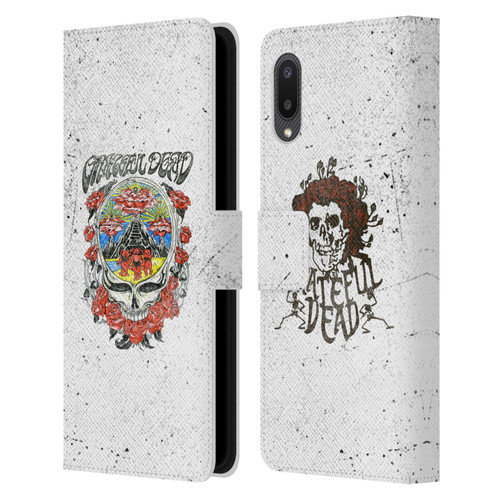 Grateful Dead Trends Rose Leather Book Wallet Case Cover For Samsung Galaxy A02/M02 (2021)