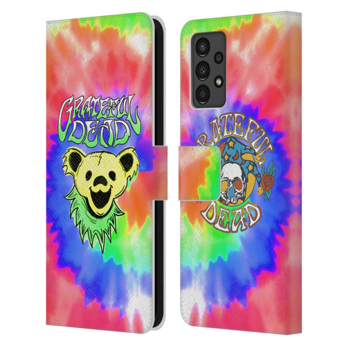 Grateful Dead Trends Bear Tie Dye Leather Book Wallet Case Cover For Samsung Galaxy A13 (2022)