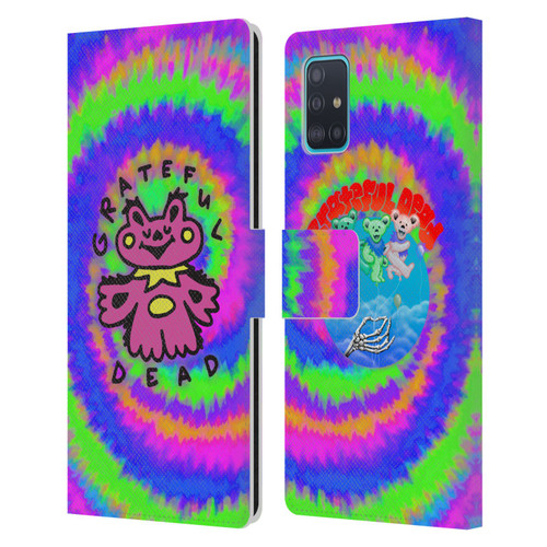 Grateful Dead Trends Dancing Bear Colorful Leather Book Wallet Case Cover For Samsung Galaxy A51 (2019)
