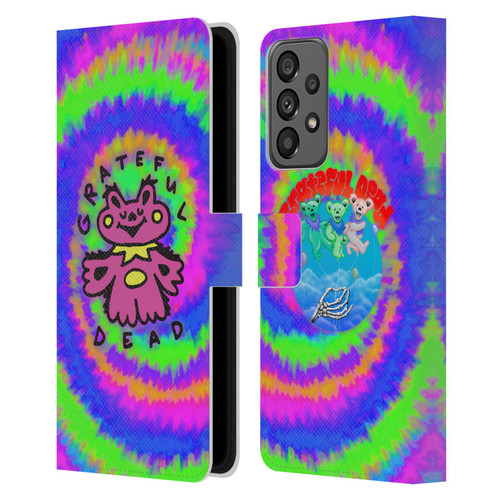 Grateful Dead Trends Dancing Bear Colorful Leather Book Wallet Case Cover For Samsung Galaxy A73 5G (2022)