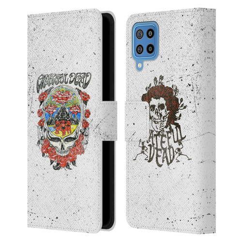Grateful Dead Trends Rose Leather Book Wallet Case Cover For Samsung Galaxy F22 (2021)