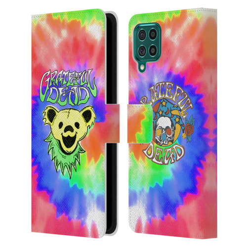 Grateful Dead Trends Bear Tie Dye Leather Book Wallet Case Cover For Samsung Galaxy F62 (2021)