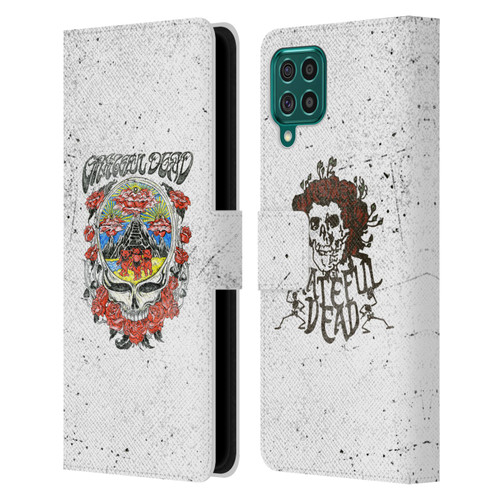 Grateful Dead Trends Rose Leather Book Wallet Case Cover For Samsung Galaxy F62 (2021)
