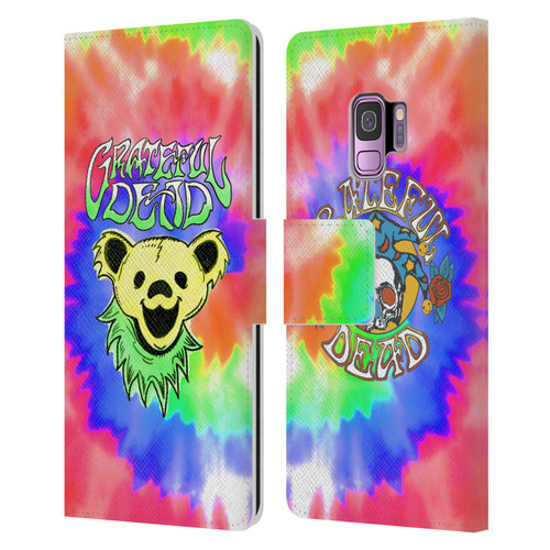 Grateful Dead Trends Bear Tie Dye Leather Book Wallet Case Cover For Samsung Galaxy S9